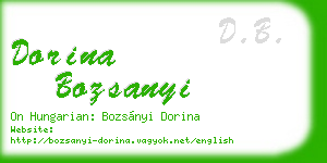 dorina bozsanyi business card