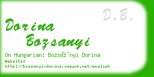 dorina bozsanyi business card